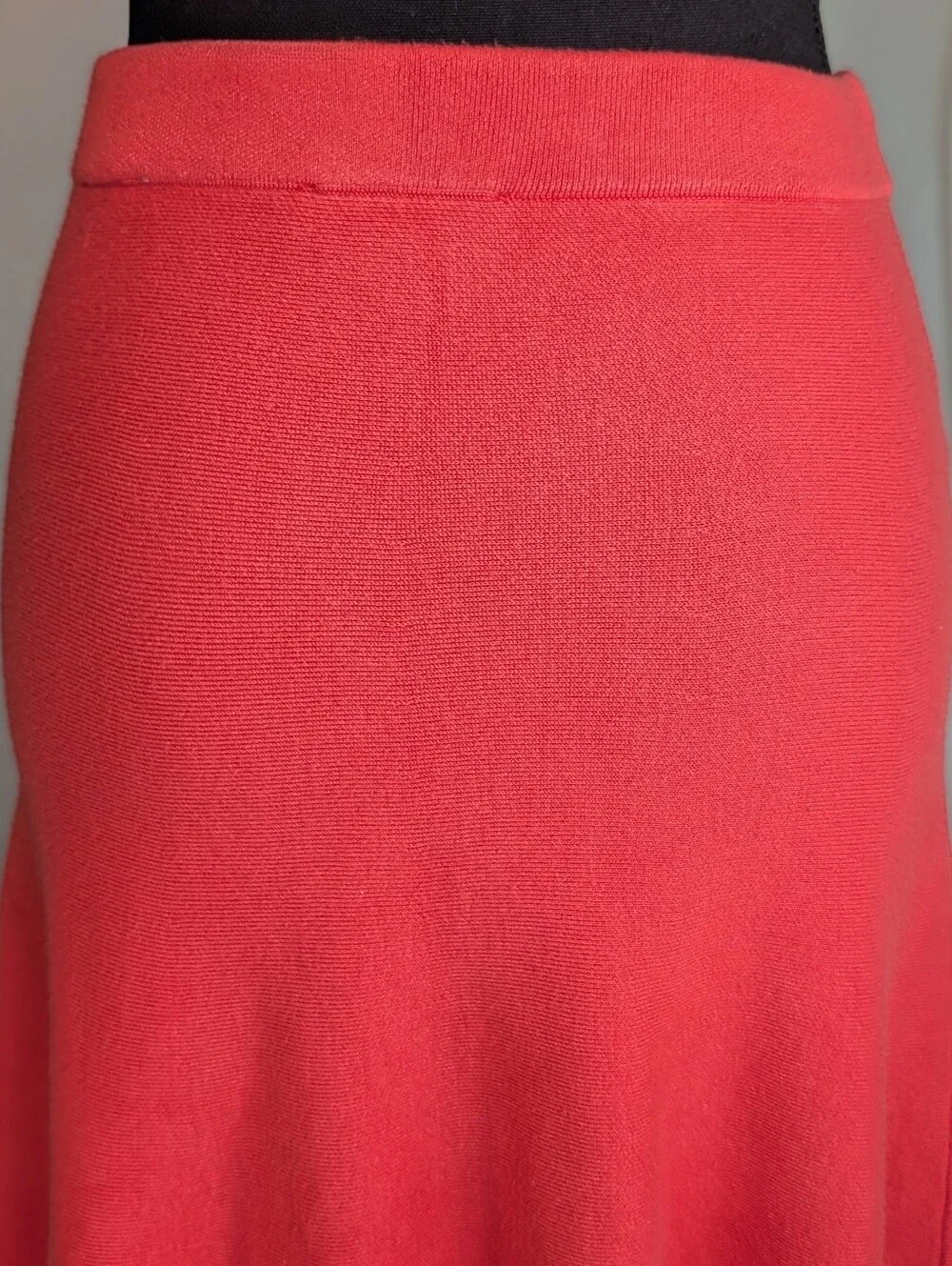 Express Coral Sweater Knit Midi Skirt Size Small Flare A-Line